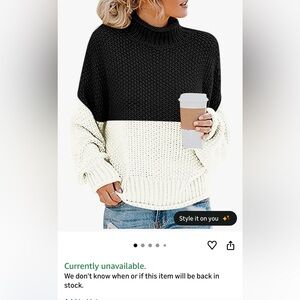 Black and White Women's Sweater